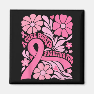 Imán Superviviente de cáncer de mama Floral Boho Una cu