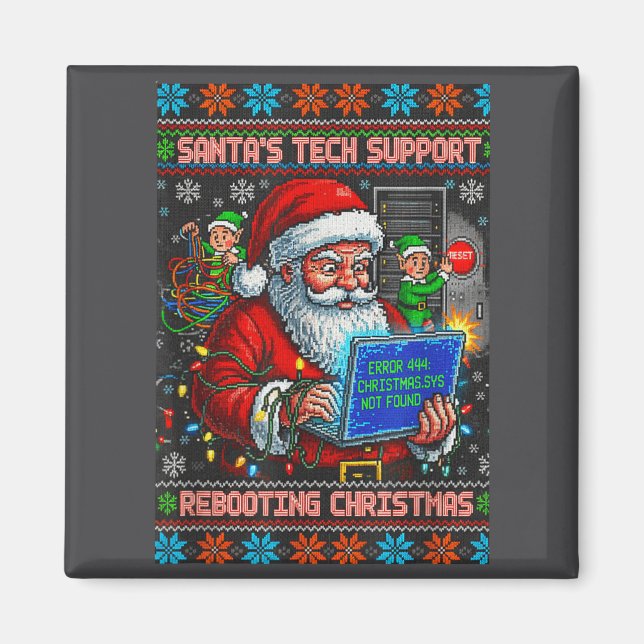 Imán Support Tech Santa Rebooting Ugly s (Frente)