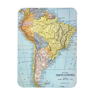 Imán SURAMÉRICA: MAPA, c1890