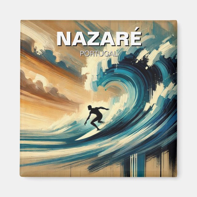 Imán Surf en el Portugal Nazare (Frente)
