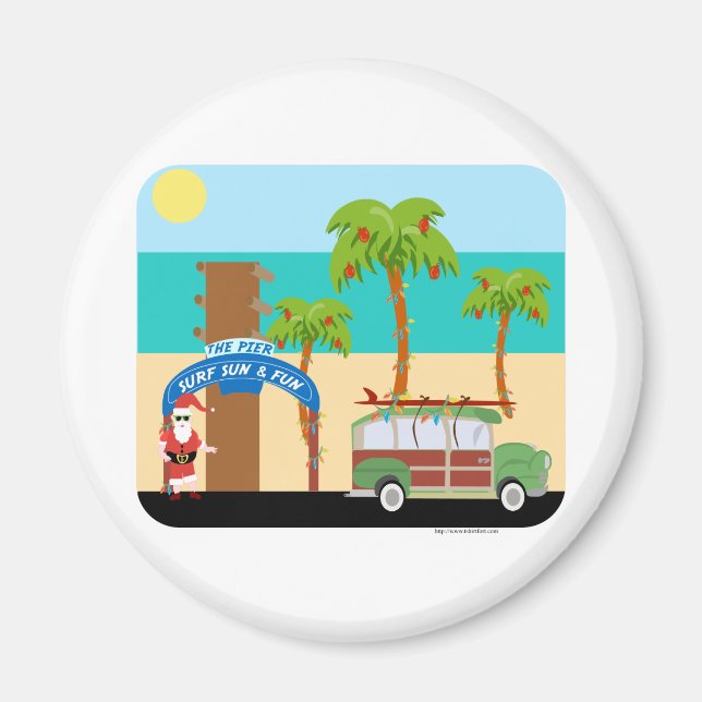 Imán Surf navidad (Frente)