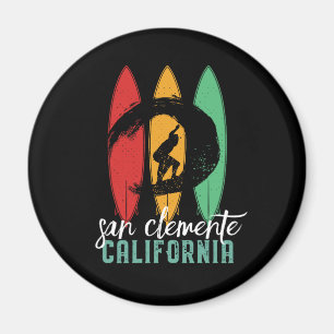 Imán Surf Retro de San Clemente Beach California
