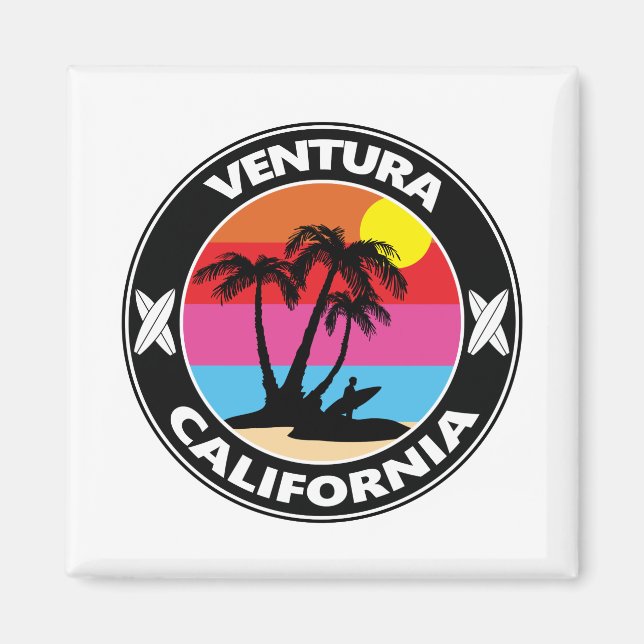 Imán Surf Ventura California (Frente)