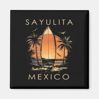 Imán Surfboarder Sayulita Mexico Beach Surfing Surfer V