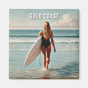 Imán Surfer Chica Gold Coast Australia