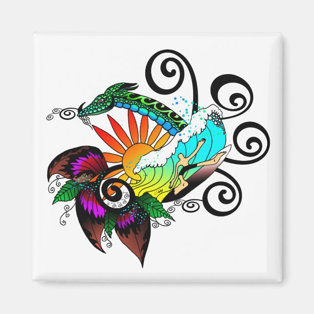 Imán Surfer Dude Personalizado (Frente)