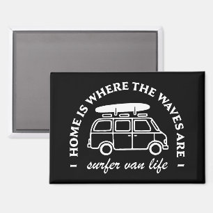 Imán Surfer van life road trip citas de aficionados al