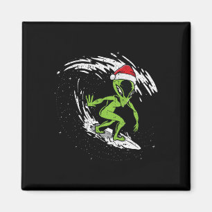 Imán Surfing Alien Navidad En Julio Playa Vacaciones De