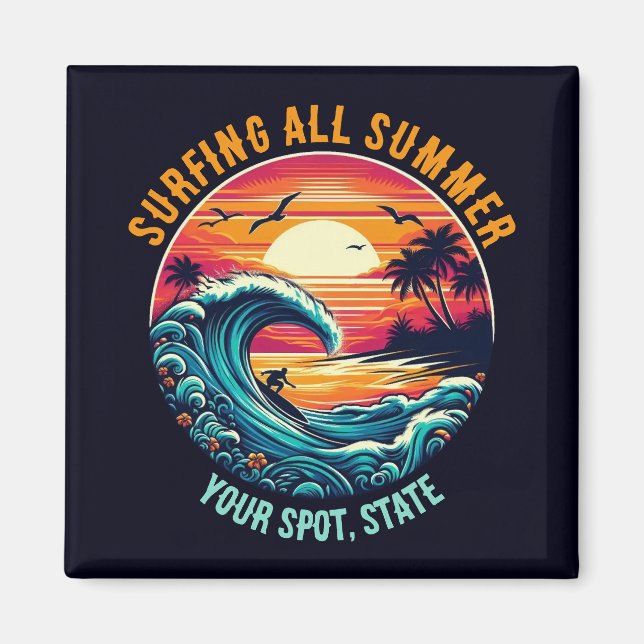 Imán Surfing All Summer (Frente)