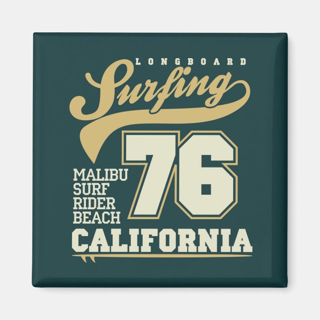 Imán Surfing de Longboard | California 76 (Frente)