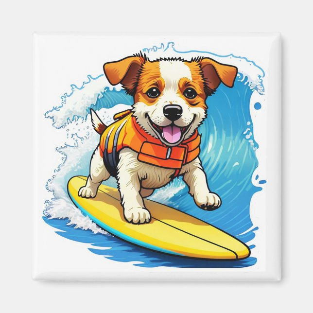 Imán Surfing Dog (Frente)