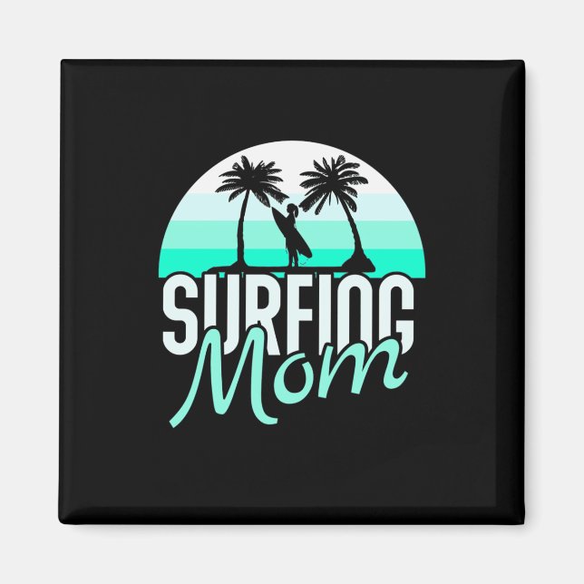 Imán Surfing Mom (Frente)
