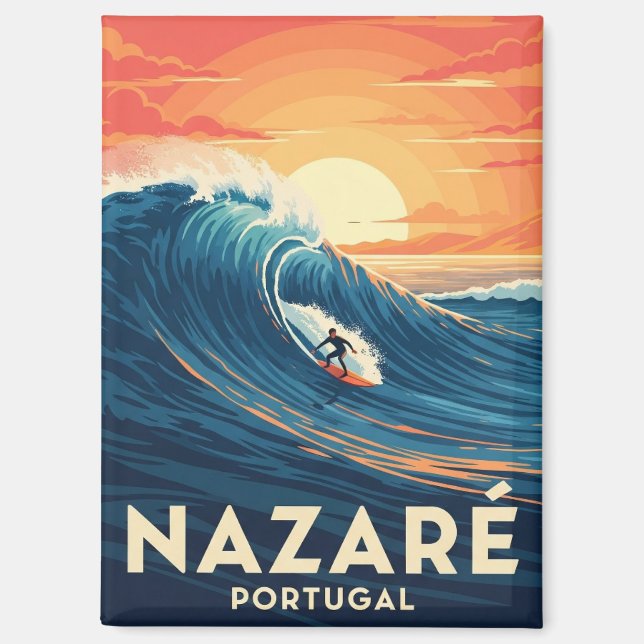 Imán Surfing Nazare Portugal (Anverso)