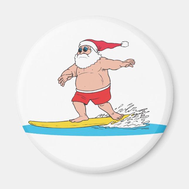 Imán Surfing Santa (Frente)