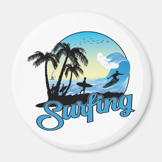 Imán Surfing Sea Beach (Frente)