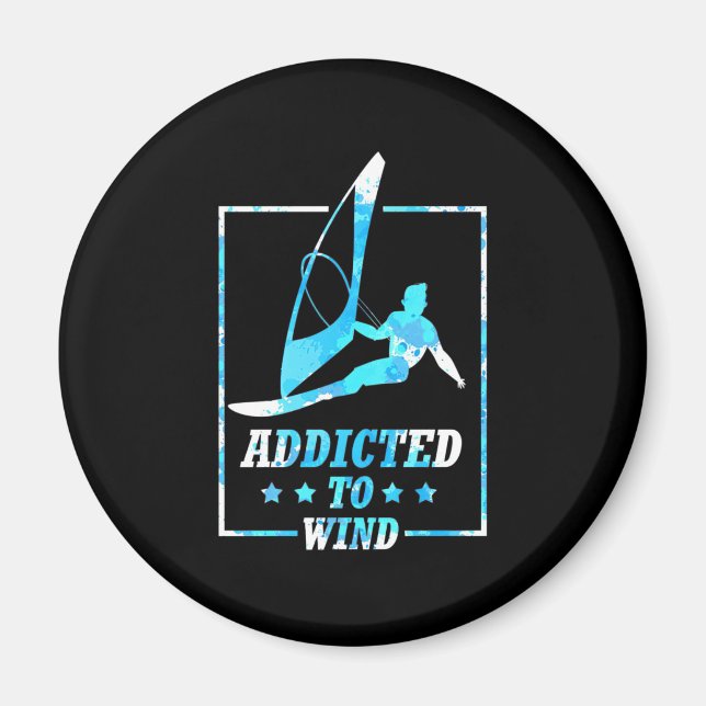Imán Surfista Adicto Al Viento (Frente)