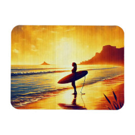 Imán Surfista al atardecer