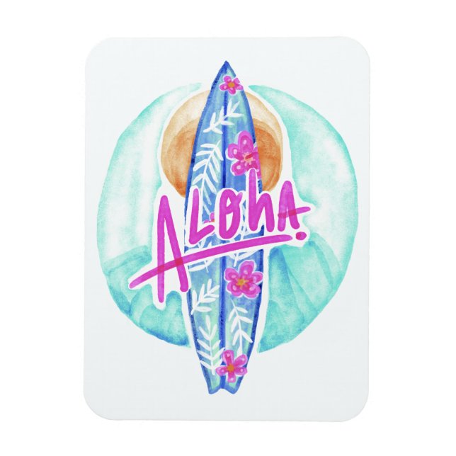 Imán surfista de Aloha Hawaiian (Vertical)