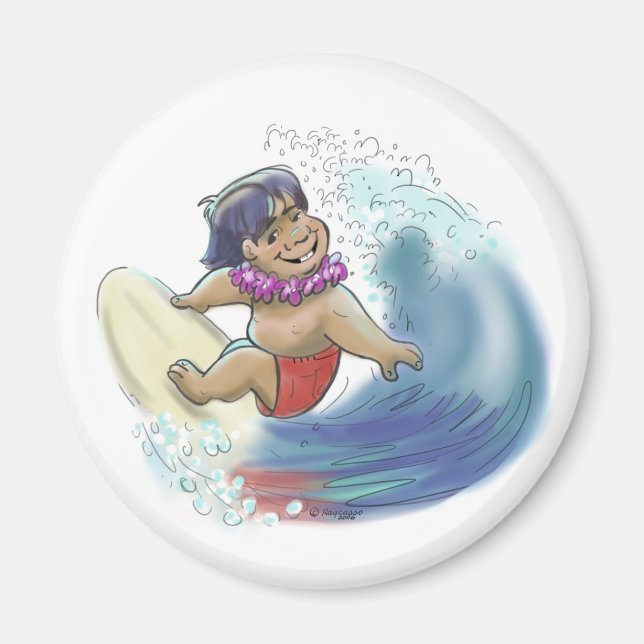 Imán Surfista de Hawái (Frente)