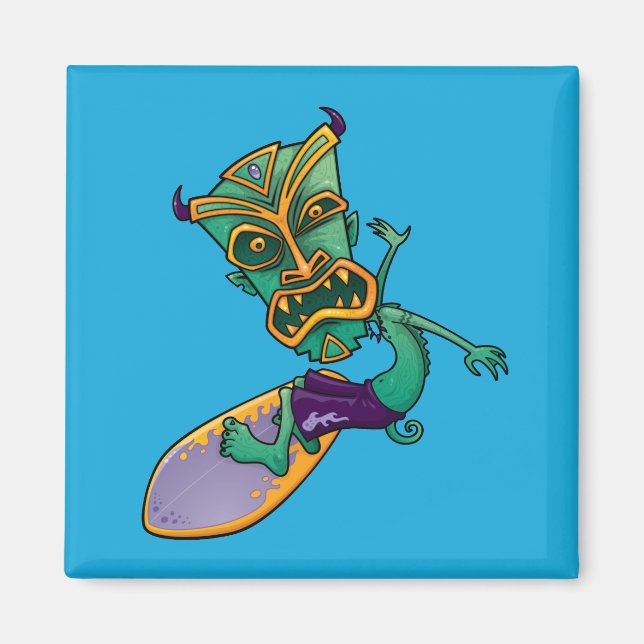 Imán Surfista de Tiki (Frente)