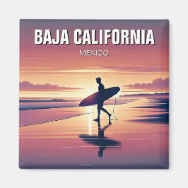 Imán Surfista moderno Sunset Baja California