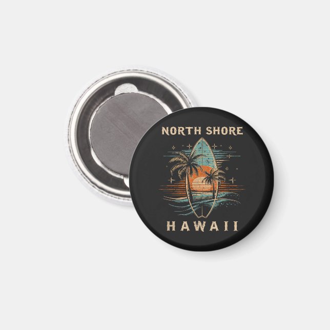 Imán Surfista North Shore Hawái  (Anverso/Reverso)