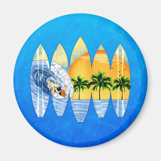 Imán Surfista Y Surf (Frente)