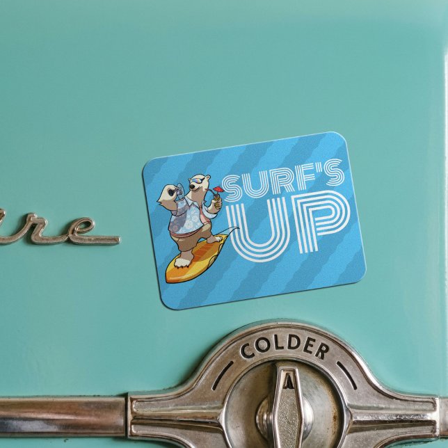 Imán Surf's Up Surfing Polar Bear con Personalizado de  (Subido por el creador)