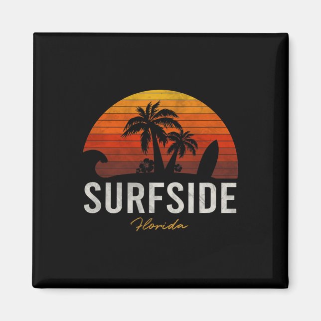 Imán Surfside Beach Florida Fl Palms Vacation Surf Suns (Frente)
