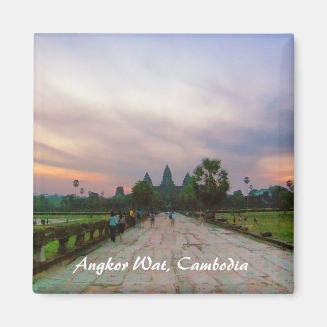 Imán Surnise Journey to Angkor Wat Cambodia Magnet (Frente)