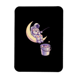 Imán Surreal Astronaut Fishing for Stars Wall Art -
