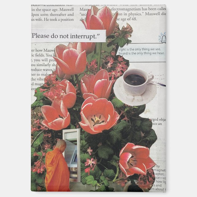 Imán Surreal Collage Wall Art Abstract Modern Decor (Anverso)