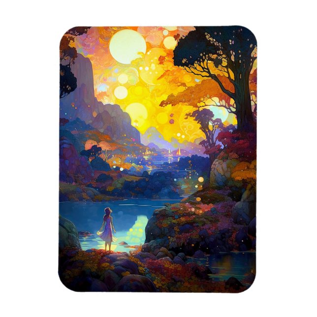 Imán Surrealista Fantasía Paisaje (Vertical)