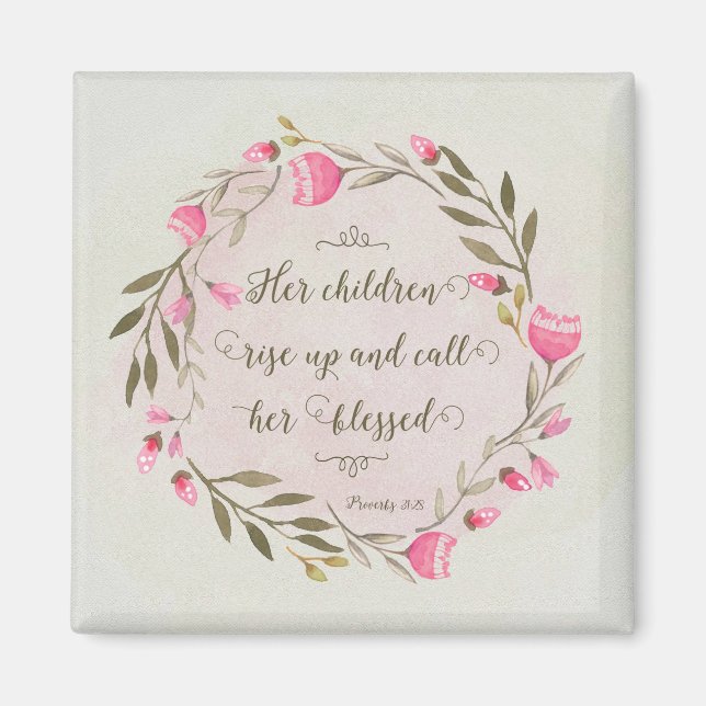 Imán Sus hijos se levantan y la bendicen (Frente)