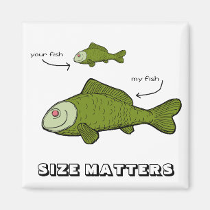 Imán Sus pescados. Mis pescados. ¡Materias del tamaño