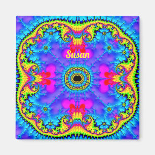 Imán SUSAN ~ 3D Diseño fractal Fluoro Shades Magnet