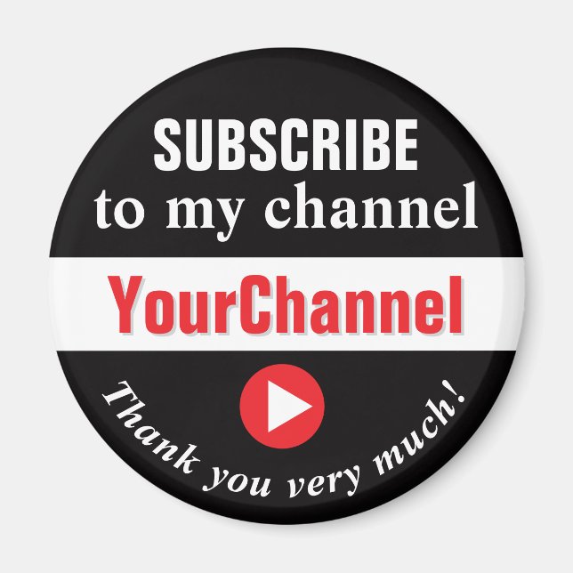Imán Suscríbete a mi canal (Frente)