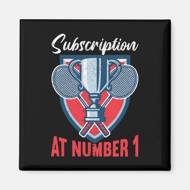 Imán Suscripción Al Número 1 De La Insignia Funny 2 (Frente)