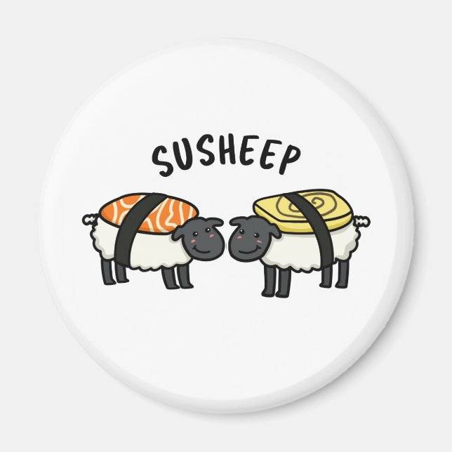 Imán Susheit Funny Sushi Sheep Pun (Frente)