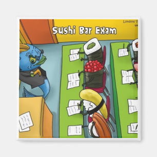 Imán Sushi Bar Exam Tees Mugs Tarjetas Regalos Etc