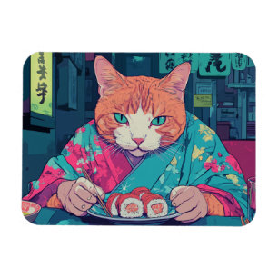 IMÁN SUSHI CAT FUNNY GRARGE MAGNET