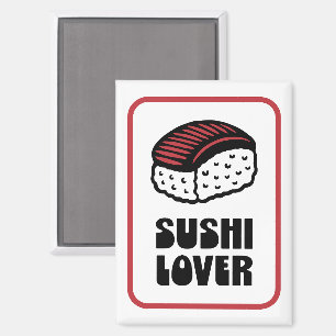 Imán Sushi lover nigiri retro estética