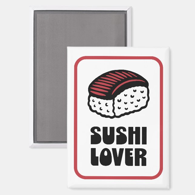 Imán Sushi lover nigiri retro estética (Anverso/Reverso)