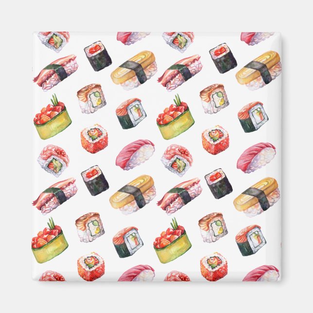 Imán Sushi y nigiri de comida japonesa (Frente)