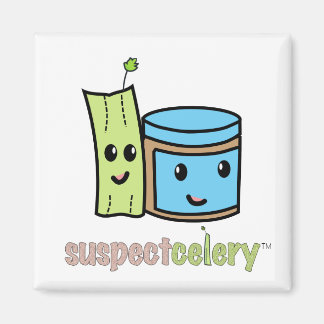 Imán SuspectCelery™ Cute BFFs Celery + Mantequilla de m