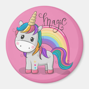 Imán Süßes Einhorn Unicorn mit großen Augen
