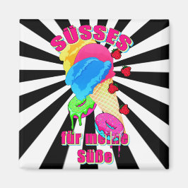 Imán SÜSSES für meinen Süßen Eis Donut Blaubeeren