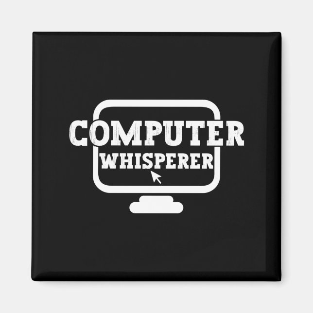 Imán Susurrador de Computadoras Soporte Técnico Nerds F (Frente)
