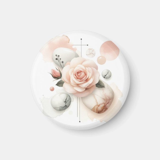 Imán Susurro de un Rosa - Elegancia acuática de ensueño (Frente)