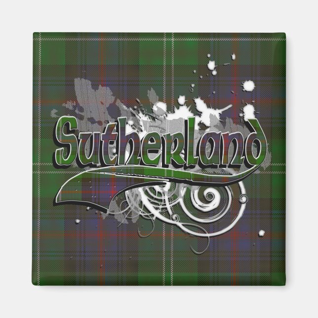 Imán Sutherland Tartan Grunge (Frente)